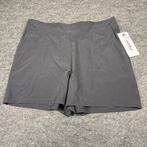 NEW Marika Womens Travel and Commute Shorts Black Elastic Waist Pockets M